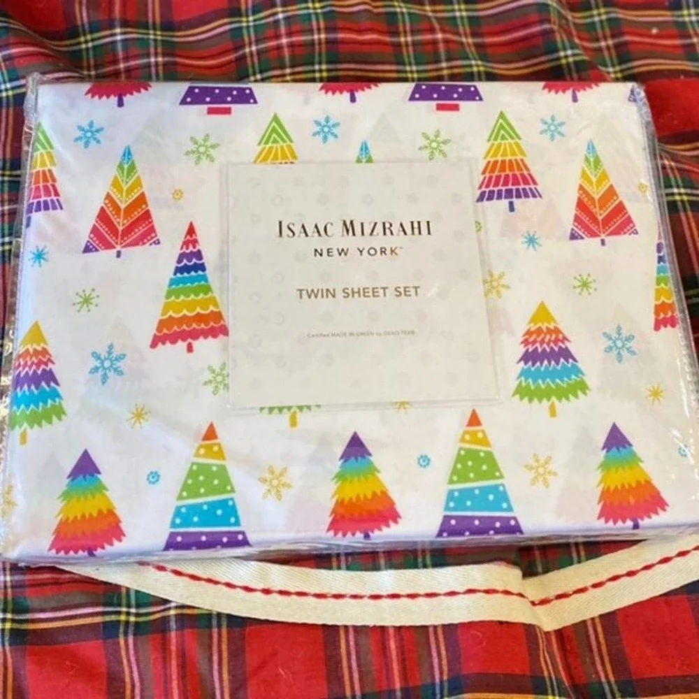 Isaac Mizrahi Christmas Twin Sheet Set